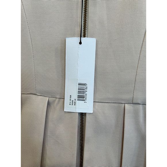 NWT Axara Paris Pleated Nude Dress Sheer Panels Size 10 a997 - Picture 7 of 11